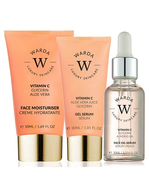 Skin Glow Boost Vitamine C Moisturizer 50m + Vitamine C Glow Boost Olie-Serum 30ml + Skin Glow Boost Vitamine C Gel Serum 30ml