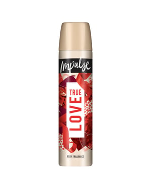 Impulse Body Spray Deodorant True Love Gemaakt met een Mix van Natuurlijke Geuren 75ml