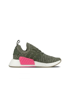 Adidas NMD_R2 Primeknit Lace-Up Groen Synthetisch Damestrainers BY9953