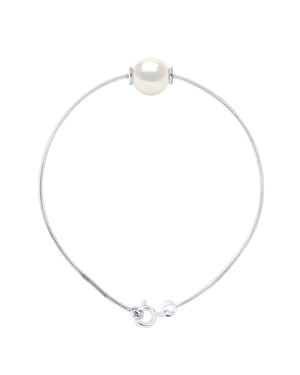Mesh Armband Serpentine Ronde Zoetwater Pearl en White 9-10 mm 925