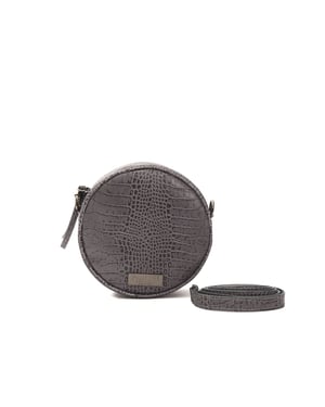 Pompei Donatella Vrouwen Grijs Leren Crossbody Tas
