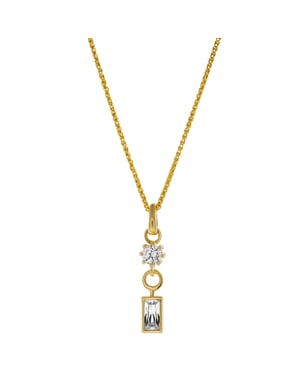 Orphelia 'Madelyn' Dames 925 Sterling Zilveren Hanger met Ketting - Goud ZH-7583/G