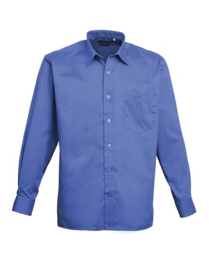 Premier Heren Premier Poplin Formeel Overhemd Met Lange Mouwen (Koninklijk)