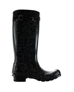 Hunter Reuze Glitter Kinder Zwart Laarzen