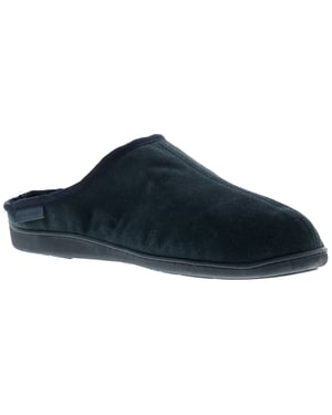 Hush puppies ashton leren muiltjespantoffel voor heren marineblauw