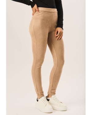 Magere stretchlegging van imitatiesuède