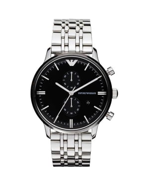 Emporio Armani AR0389 Chronograaf Zilveren Horloge