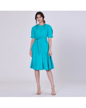 A-lijn katoenen blouse-jurk