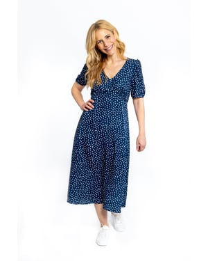 Margot Midi Polka Dot Jurk
