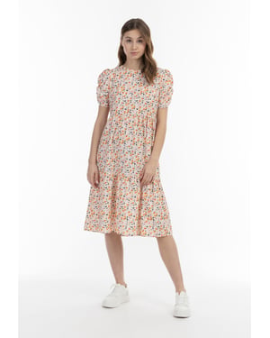 myMo Midi Korte Mouw Jurk