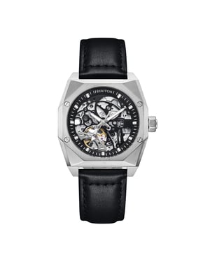 Heritor Automatic Elliott leren band horloge