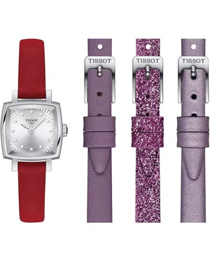 Tissot Lovely Square Valentijns Dames Rode Horloge T0581091603600