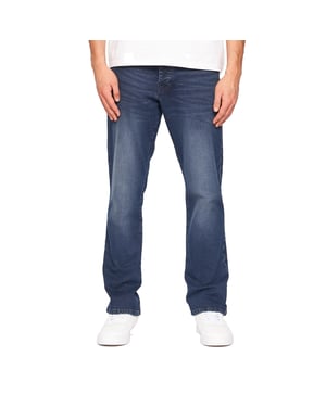 Crosshatch Heren Denim Jeans met print (Donkere wasbeurt)