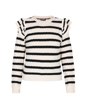 Dreimaster Jumper Dames Zwart-witte strepen