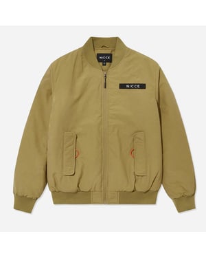 Mooie Lange Mouw Zip Up Lichtbruine Heren Meru Bomber Jacket 211 1 01 10 0336