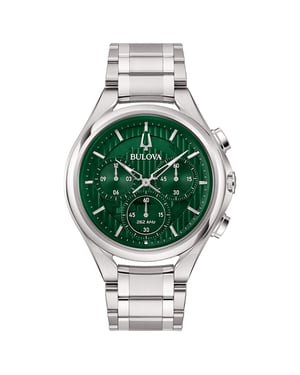 Bulova Curv Heren Horloge Zilverkleurig 96A297