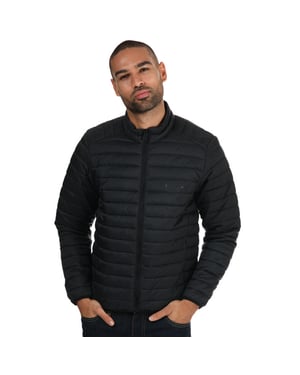 Heren Ben Sherman Lichtgewicht gewatteerd jack met trechterhals in zwart