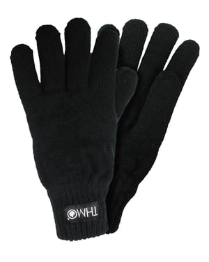 Dames Volledige Vinger Handschoenen met Thinsulate Voering - Zwart