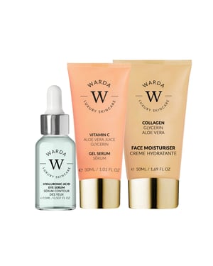 Skin Glow Boost Vitamine C Gelserum 30ml + Skin Hydration Boost Hyaluronzuur Oogserum 15ml + Skin Lifter Boost Collageen Hydrator 50ml