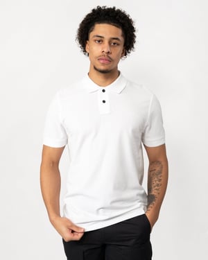 BOSS Orange Prime Heren Katoen-Piqué Polo Shirt met Logo Print NOS
