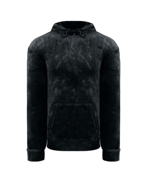 Puma Geborduurd Logo Dames Zwart Velours Hoodie