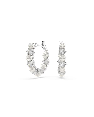 Swarovski 'Matrix Pearl' Dames Oorbellen van Basismetalen - Zilver 5709256