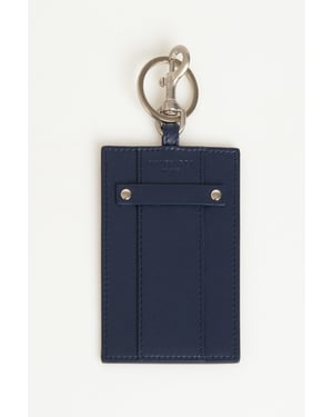 Trussardi Blue Leather Men's Keychain