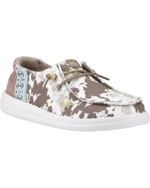HEYDUDE Wendy Disco Koe Katoen Vrouwen Tan Loafers