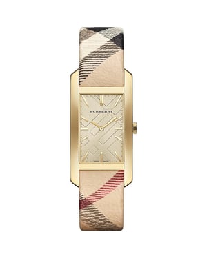 Burberry BU9509 20mm Pioneer Gouden Wijzerplaat Dames Horloge