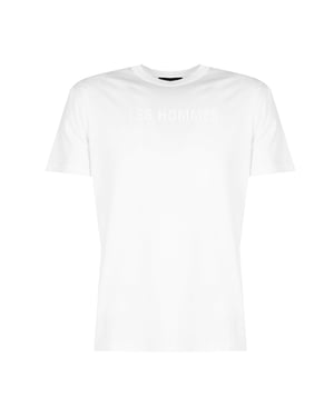 Les Hommes T-Shirt LH Logo Mannen Wit