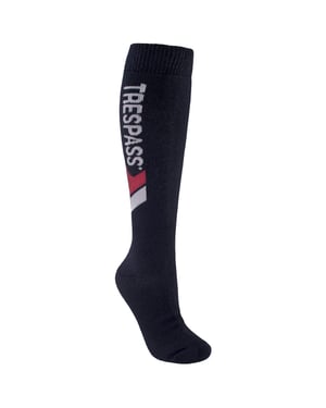 Trespass - Volwassen Unisex Tech Luxe Merino Wollen Hoge Skisokken (Zwart)