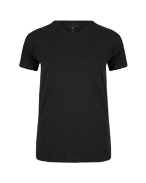 Presly & Sun Tee SS Steve V-Neck Zwart