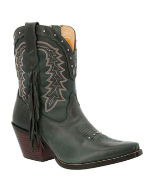 Durango Crush Bootie Leather Vrouwen Laarzen Saddle Brown/Denim Blue