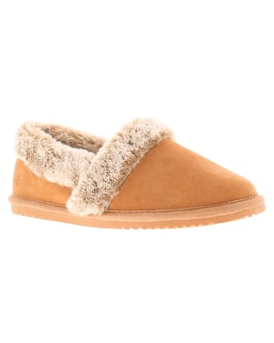 Hush Puppies Ariel Suède Dames Pantoffels In Tan