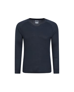 Mountain Warehouse Heren Talus V Hals Thermo Top (Marine)