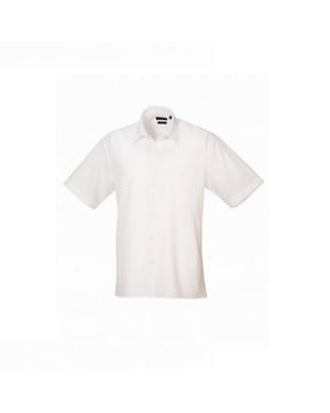 Premier Herenshirt met korte mouwen Popeline (Wit)