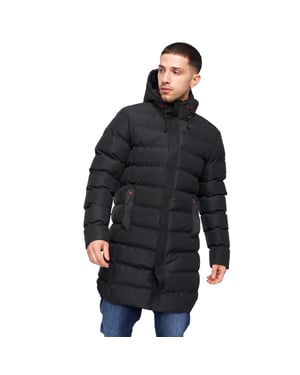 Crosshatch Heren Longkamp Jas (Zwart)