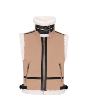 Dreimaster Waistcoat Dames Kameel