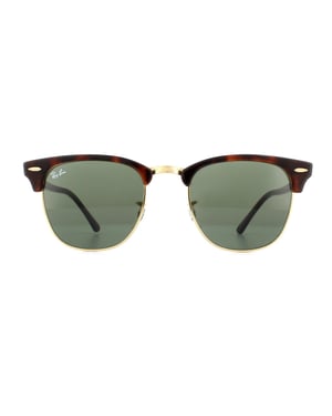 Ray-Ban Zonnebril Clubmaster 3016 W0366 Havana Groen G-15 Grote 51mm