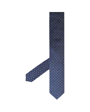 Hackett London Bedrukte Mini Pindot Herenstropdassen Blauw
