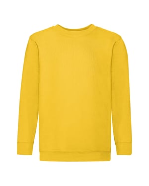 Fruit of the Loom Kinder/Kids Premium Sweatshirt met Inzetstuk (Zonnebloem)