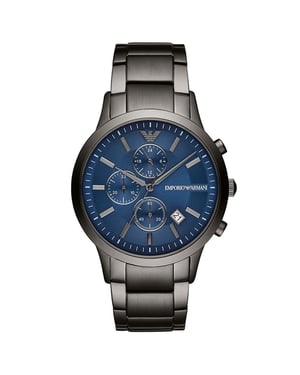 Emporio Armani AR11215 Chronograaf Blauw Wijzerplaat Gunmetal Strap Herenhorloge
