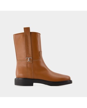 Gomma 20l Laarzen - <#Tod's#> - Leer - Bruin