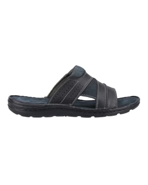Hush Puppies Heren Archer Leren Muiltjes (Zwart)