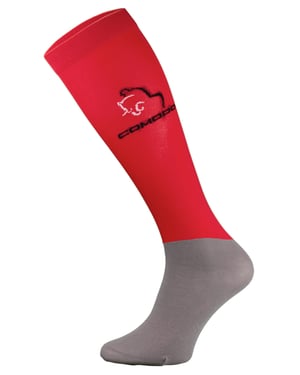 Comodo - Dames Kniehoge Paardrijsokken - Rood