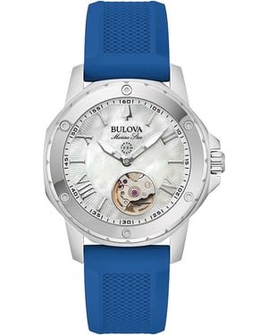Bulova Marine Star Dames Blauwe Horloge 96L324