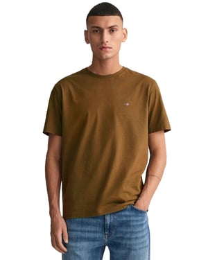 Gant Heren T-shirts - Bruin