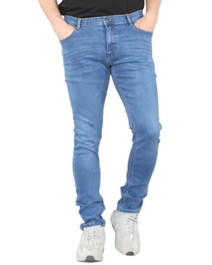 MYT Heren skinny fit jeans stretch denim in middenblauw