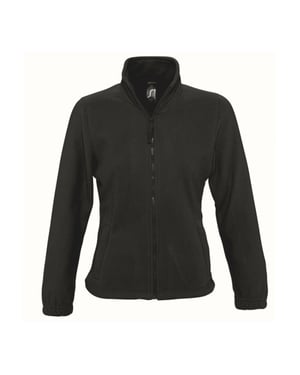SOLS Dames/dames North Full Zip Fleece Jacket (Zwart)