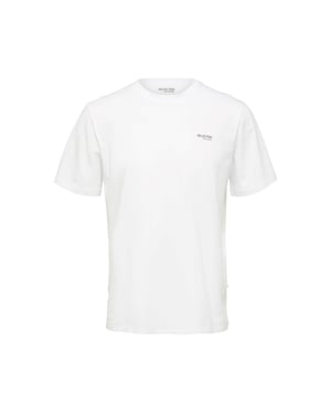 Selected Tee SS Aspen Logo Tee Wit